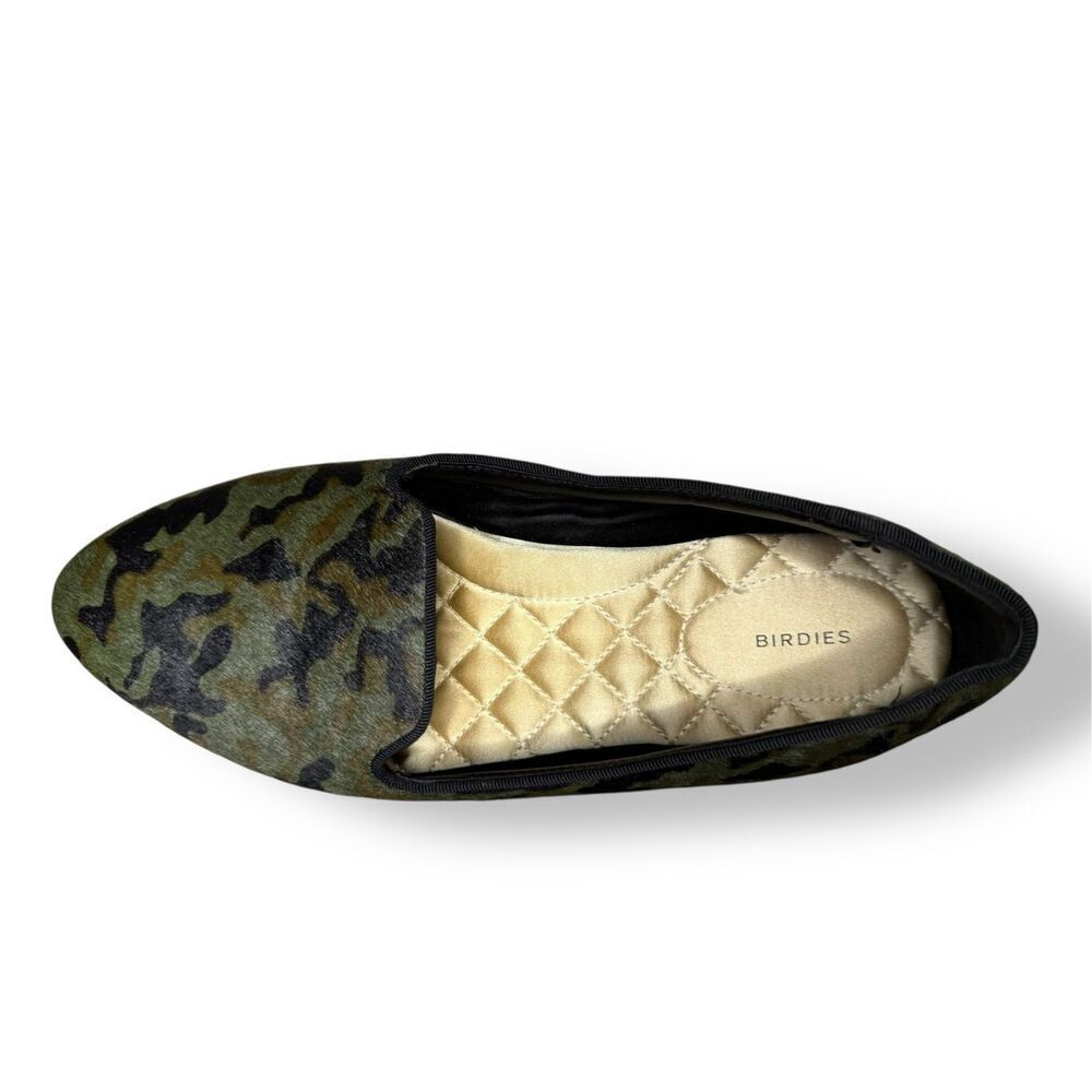 Birdies Women’s 7‎ Blackbird Starling Camo Calf Hair Slip On Loafer Flats - Picture 5 of 7